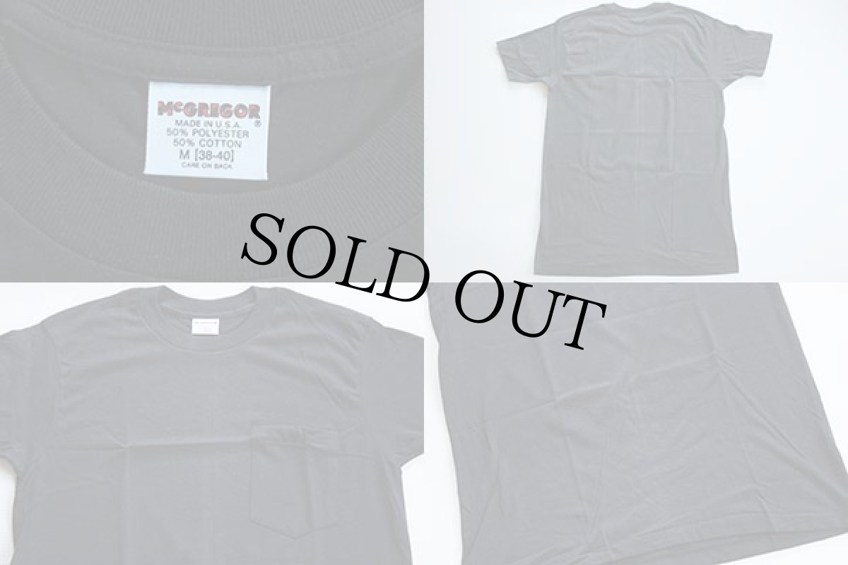 画像3: デッドストック★80s USA製 McGREGORマクレガー ポケット付きTシャツ 黒 M (3)