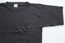 画像1: デッドストック★70s SPALDINGスポルディング パキ綿 ポケットTシャツ 黒 M (1)