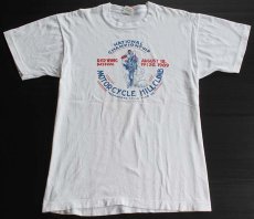 画像2: 80s USA製 MOTORCYCLE HILLCLIMB コットンTシャツ 白 L (2)