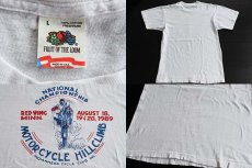 画像3: 80s USA製 MOTORCYCLE HILLCLIMB コットンTシャツ 白 L (3)