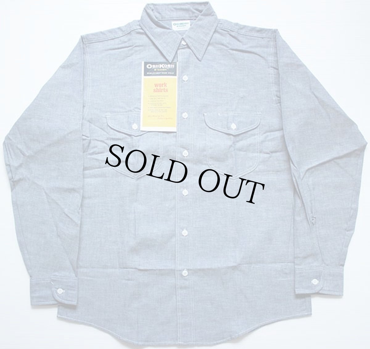 画像2: デッドストック★70s OSHKOSH B'GOSH コットン シャンブレーシャツ 15.5R (2)
