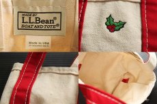 画像3: USA製 L.L.Bean BOAT AND TOTE ヒイラギ刺繍 キャンバス トートバッグ ミニ (3)