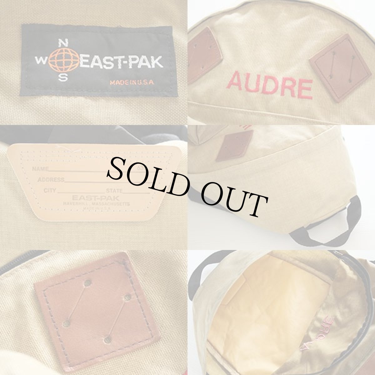 画像3: 70s USA製 EASTPAKイーストパック 刺繍入り ボトムレザー リュックサック (3)