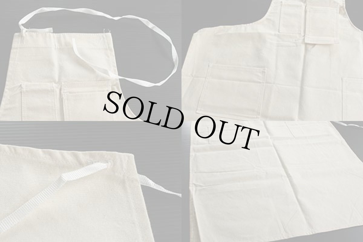 画像3: デッドストック ビンテージ キャンバス エプロン 生成り (3)