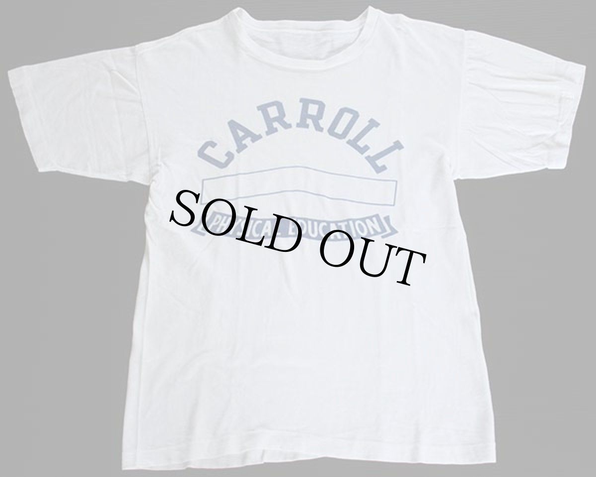 画像2: 60's CARROLL 三段 染み込みプリントTシャツ 白 (2)