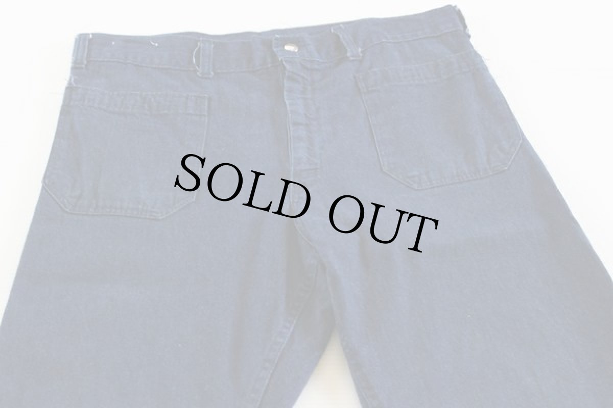 画像2: 70s navdungaree デニム セーラーパンツ w35 (2)