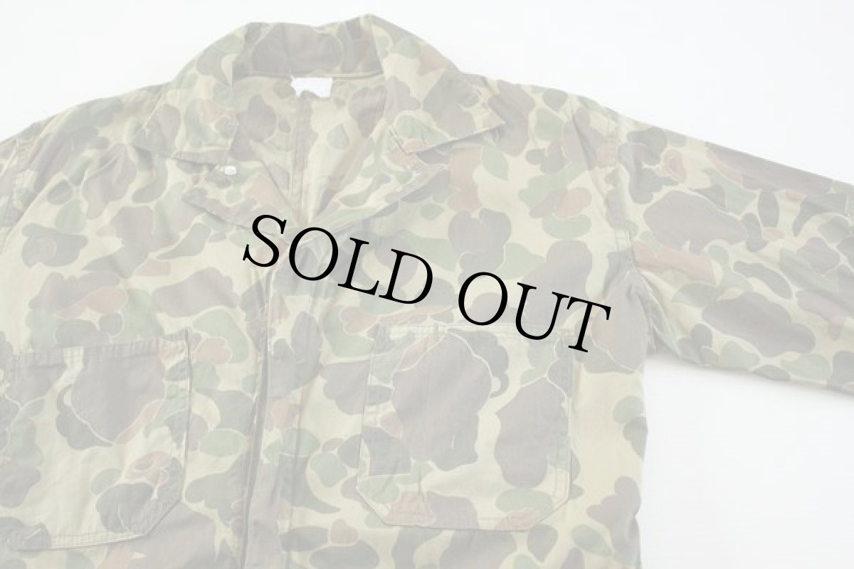 画像2: 60s UNKNOWN ダックハンターカモ コットン ハンティング オールインワン L★つなぎ (2)