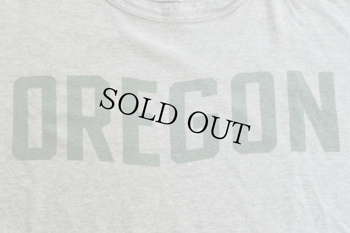 画像5: 70s USA製 Championチャンピオン OREGON 染み込みプリント 88/12 Tシャツ 杢グレー XL (5)