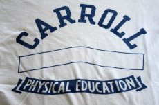 画像4: 60's CARROLL 三段 染み込みプリントTシャツ 白 (4)