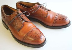 画像1: USA製 Allen Edmondsアレンエドモンズ ストレートチップ レザーシューズ 茶 8.5D★革靴 (1)