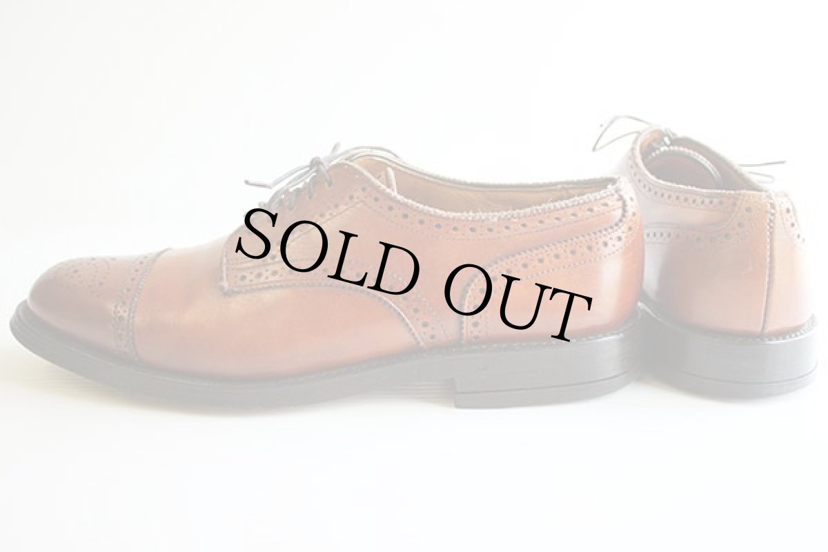 画像2: USA製 Allen Edmondsアレンエドモンズ ストレートチップ レザーシューズ 茶 8.5D★革靴 (2)