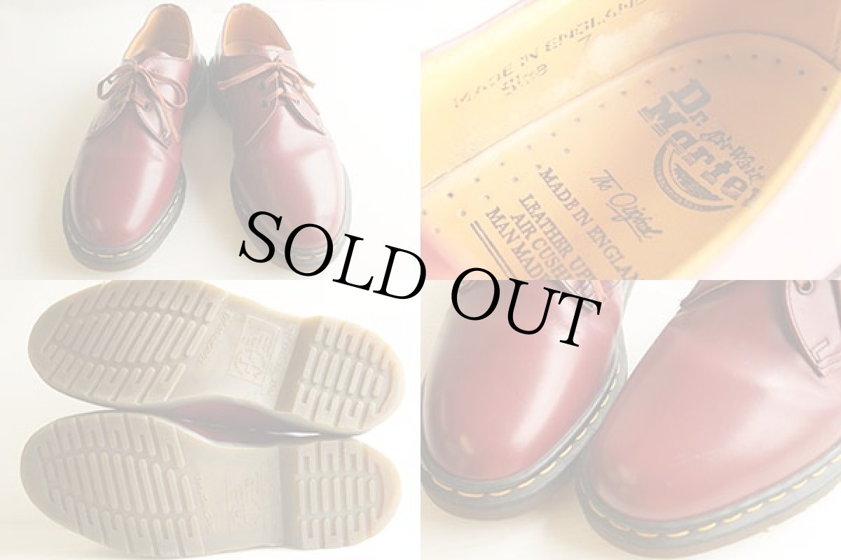 画像3: 英国製 DR.MARTENSドクターマーチン 3ホール レザーシューズ チェリー UK7 (3)