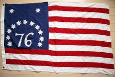 画像1: 70s 76 13スター アメリカ国旗 星条旗 USA ベニントン フラッグ (1)