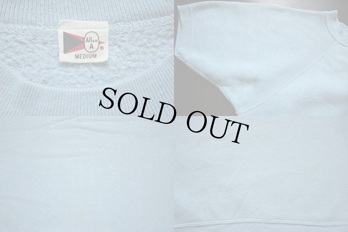 画像3: 60s AllenA 無地 半袖スウェット 水色 M (3)