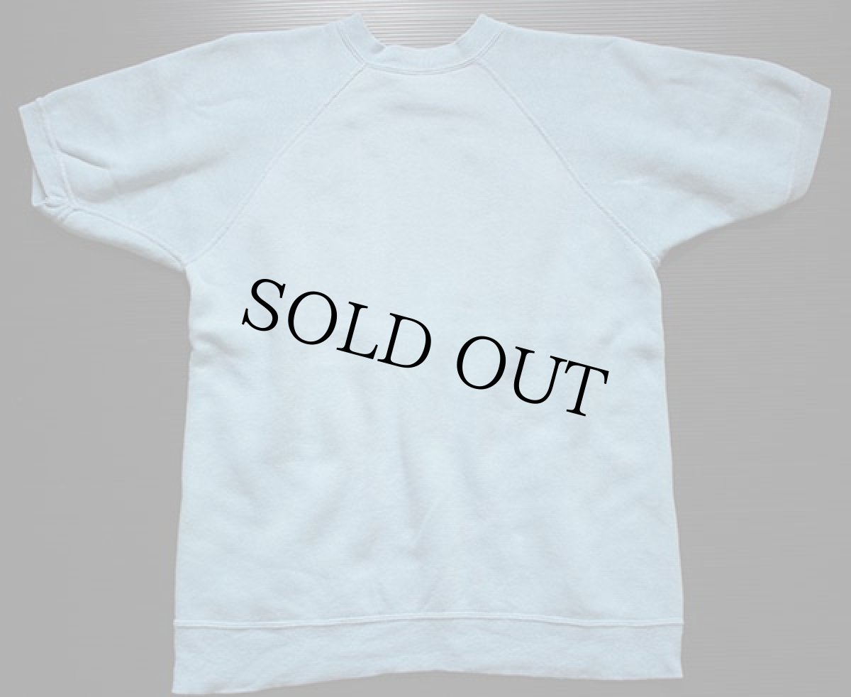 画像2: 60s AllenA 無地 半袖スウェット 水色 M (2)