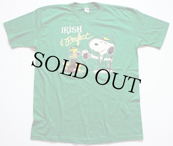 80s USA製 ARTEX スヌーピー IRISH Tシャツ 緑 L - Sixpacjoe