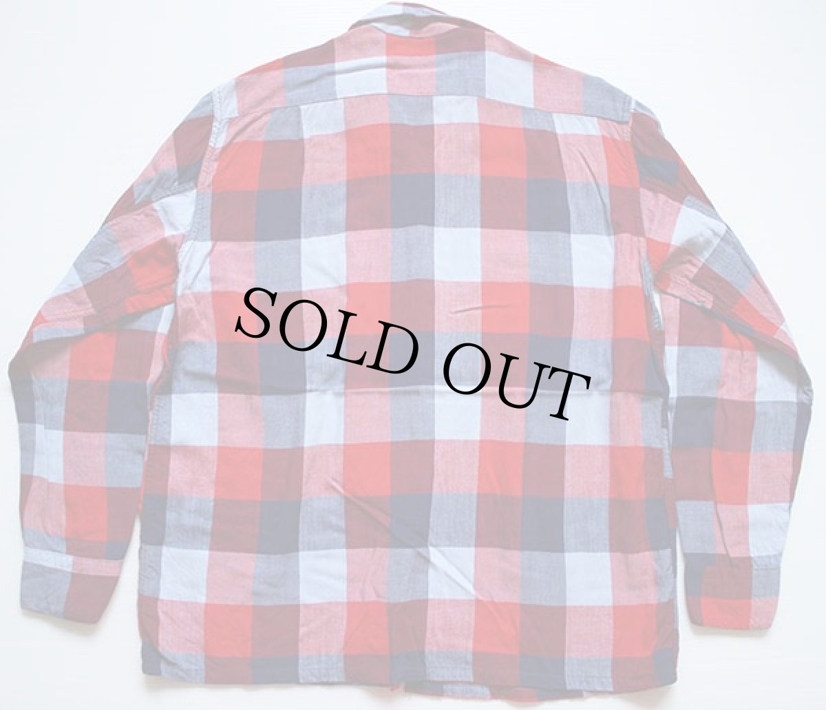 画像2: 50s guymont チェック レーヨン オープンカラーシャツ ML (2)