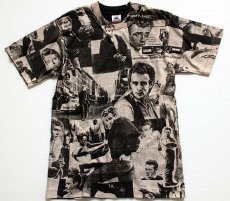 画像1: 90s USA製 JAMES DEANジェームスディーン 手刷り オールオーバープリント コットンTシャツ S★モスキートヘッド (1)