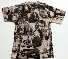 画像2: 90s USA製 JAMES DEANジェームスディーン 手刷り オールオーバープリント コットンTシャツ S★モスキートヘッド (2)