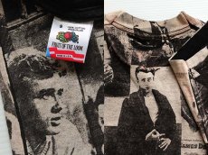 画像3: 90s USA製 JAMES DEANジェームスディーン 手刷り オールオーバープリント コットンTシャツ S★モスキートヘッド (3)