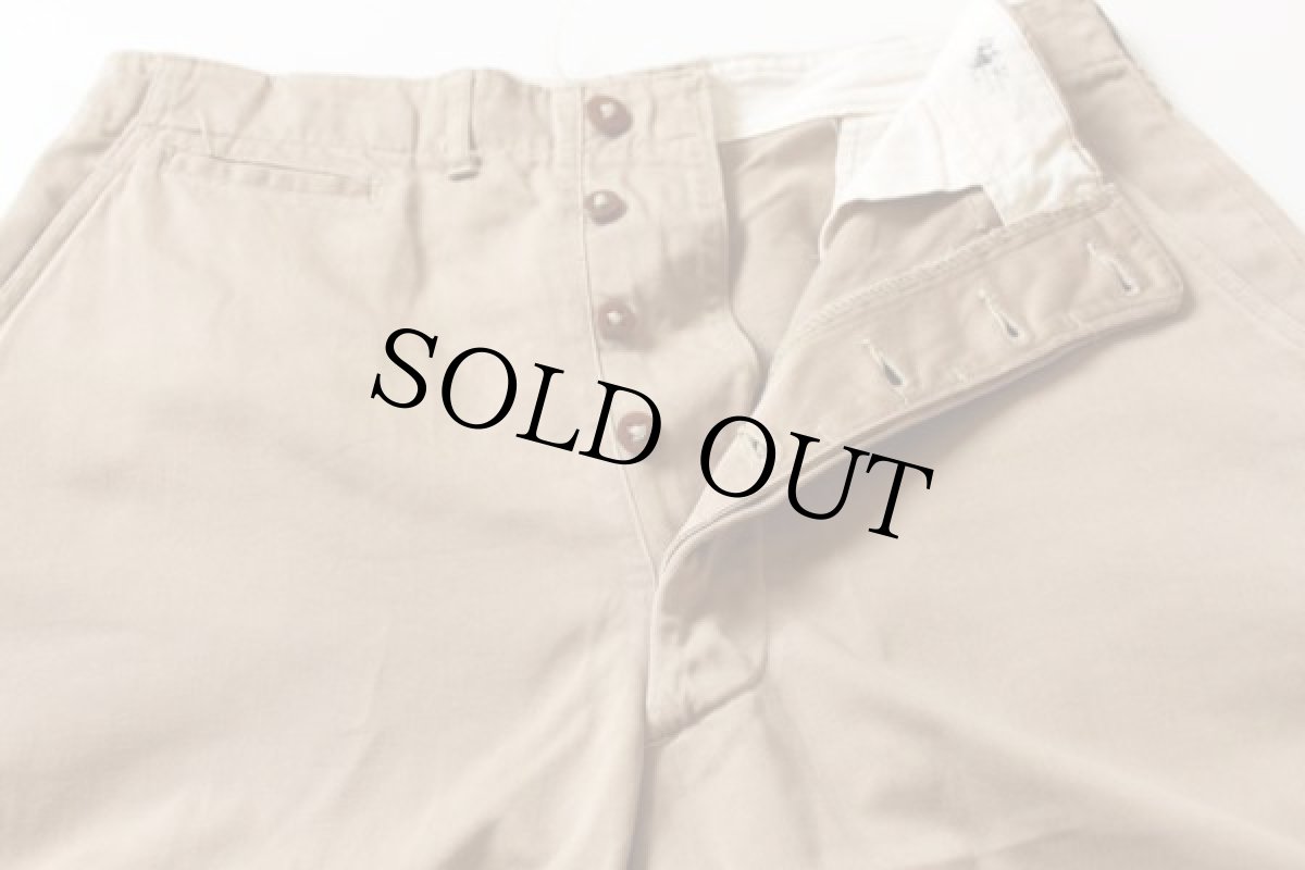 画像2: 40s 米軍 U.S.ARMY M-45 コットン チノパン カーキ w34 (2)