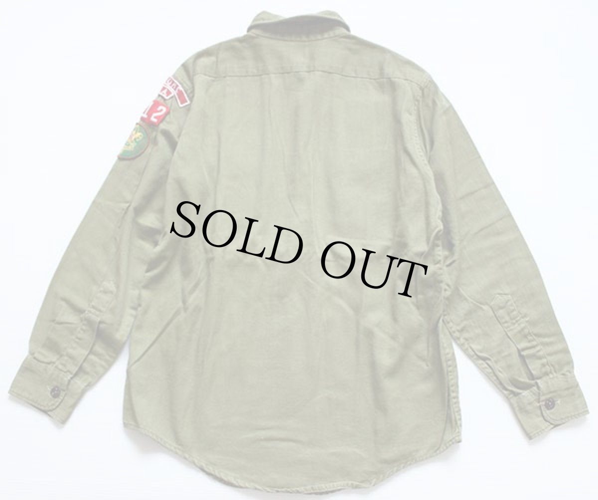 画像2: 60s BSA ボーイスカウト パッチ付き コットンシャツ 14.5 (2)