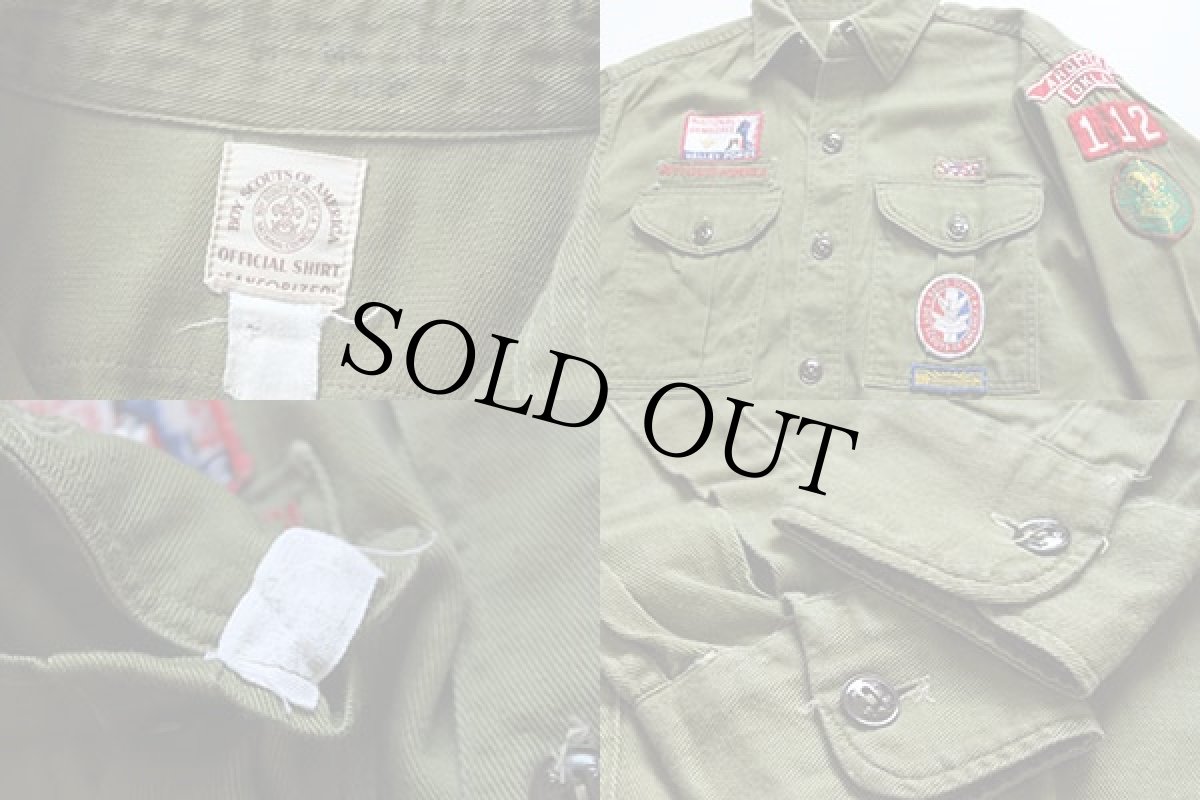 画像3: 60s BSA ボーイスカウト パッチ付き コットンシャツ 14.5 (3)