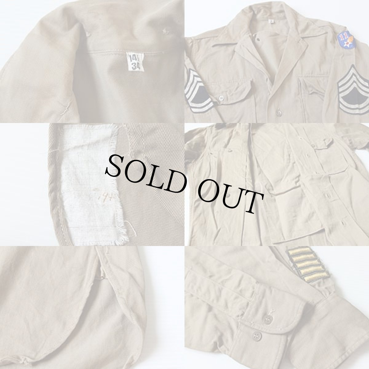 画像3: 40s 米軍 ガスフラップ パッチ付 シャツ (3)