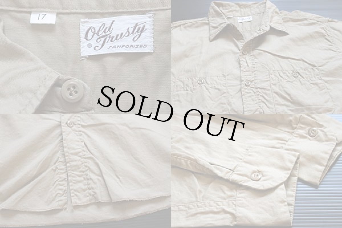 画像3: 60s Old Trusty コットンポプリン ワークシャツ (3)