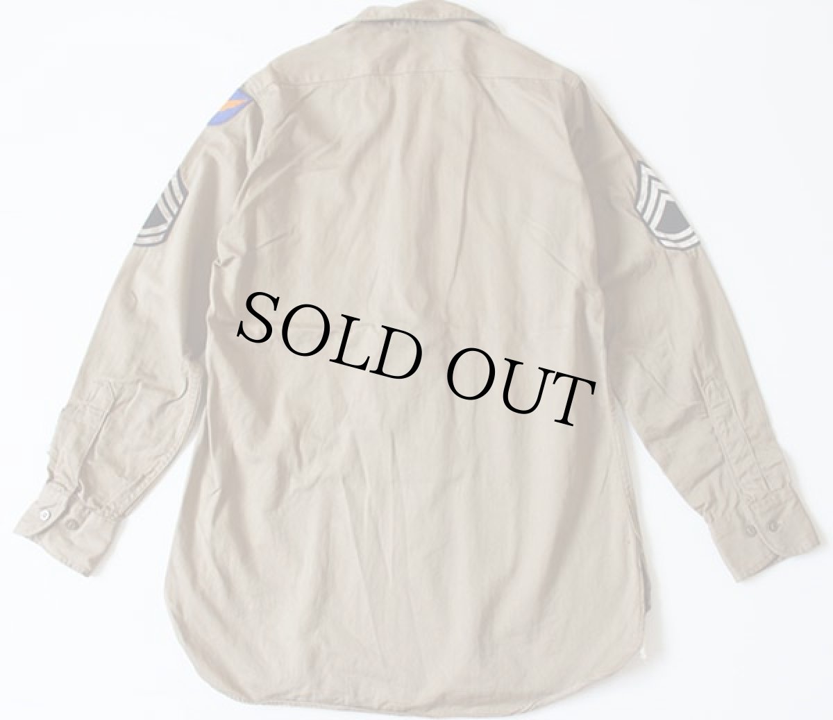 画像2: 40s 米軍 ガスフラップ パッチ付 シャツ (2)