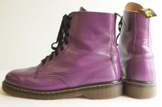 画像2: 英国製 DR.MARTENSドクターマーチン×Shellys 8ホールブーツ 紫 UK10 (2)