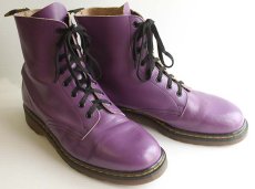 画像1: 英国製 DR.MARTENSドクターマーチン×Shellys 8ホールブーツ 紫 UK10 (1)