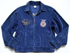 画像2: 60s FFA FUTURE FARMERS NEBRASKA チェーン刺繍&パッチ付き コーデュロイ ファーマーズジャケット 42 (2)