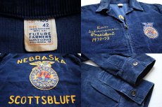 画像3: 60s FFA FUTURE FARMERS NEBRASKA チェーン刺繍&パッチ付き コーデュロイ ファーマーズジャケット 42 (3)