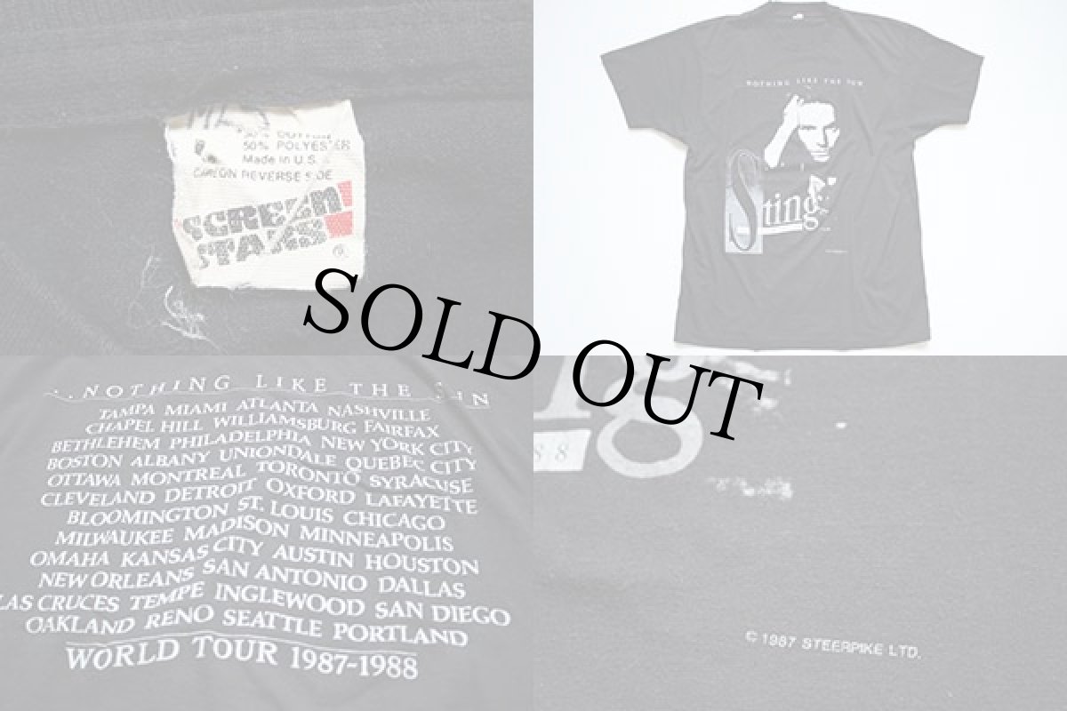 画像3: 80s USA製 Sting NOTHING LIKE THE SUN ツアー Tシャツ L (3)