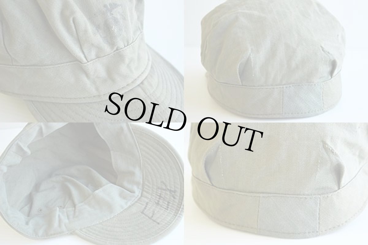 画像3: リサイズ★40s 米軍 USMC HBT ヘリンボーンツイル キャップ 57cm (3)