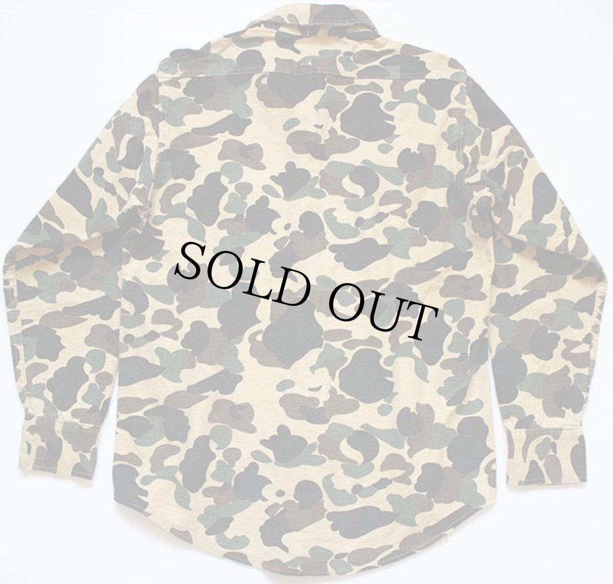 画像2: 70s USA製 DEERSKIN ダックハンターカモ ガンパッチ付き シャモアクロスシャツ M (2)