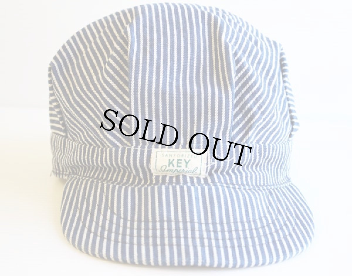 画像2: 60s KEY ヒッコリー ワークキャップ 55cm (2)