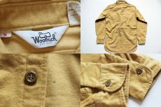 画像3: 70s USA製 Woolrichウールリッチ シャモアクロスシャツ 黄 S (3)