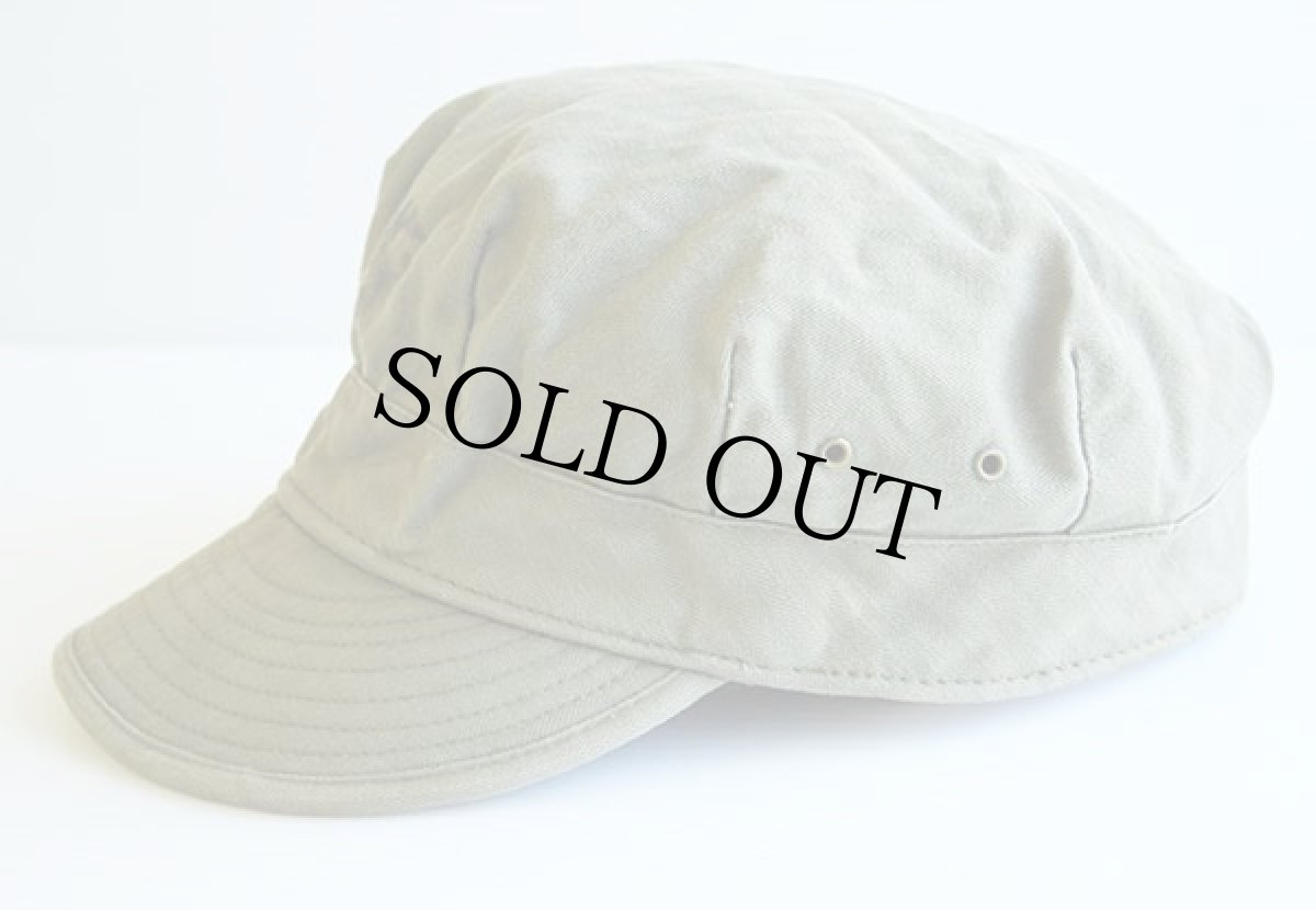 画像2: リサイズ★40s 米軍 USMC HBT ヘリンボーンツイル キャップ 57cm (2)