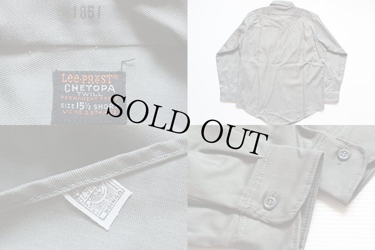 画像3: デッドストック★60s Leeリー CHETOPA TWILL ワークシャツ グレー 15.5 (3)