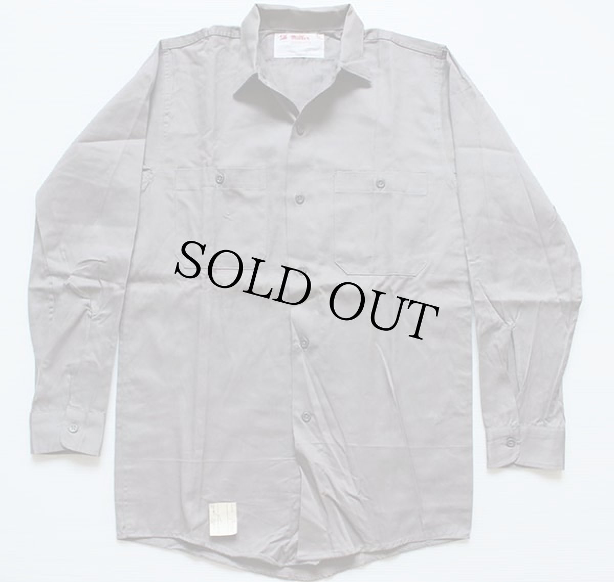 画像2: デッドストック★60s USA製 Miller コットン ワークシャツ グレー S (2)