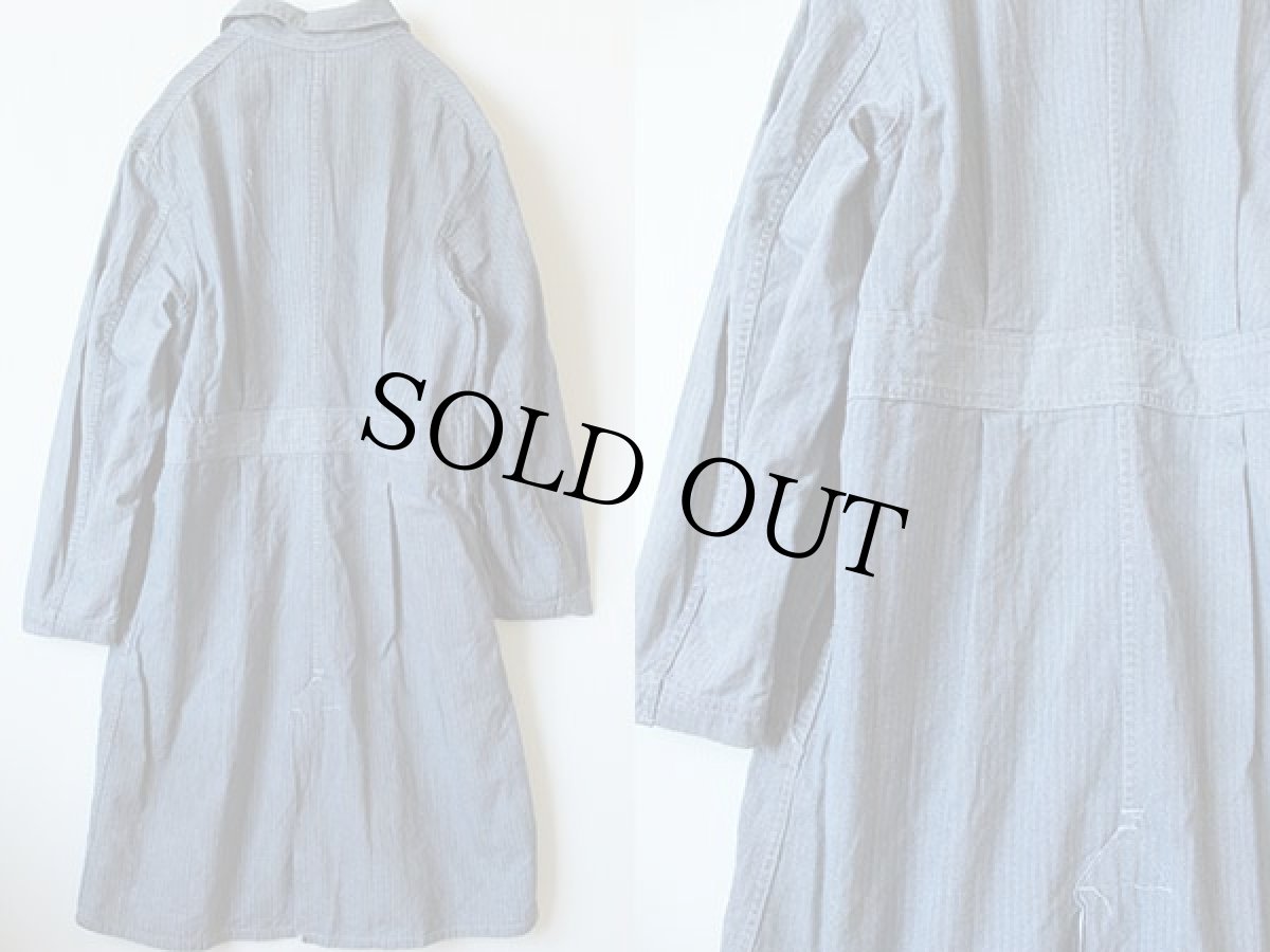 画像2: 60s UNKNOWN HBT ヘリンボーンツイル ショップコート 40 (2)