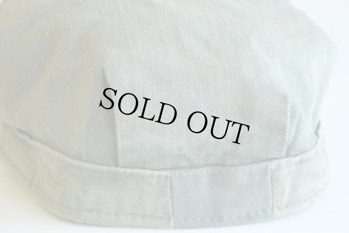 画像5: リサイズ★40s 米軍 USMC HBT ヘリンボーンツイル キャップ 59.5cm (5)