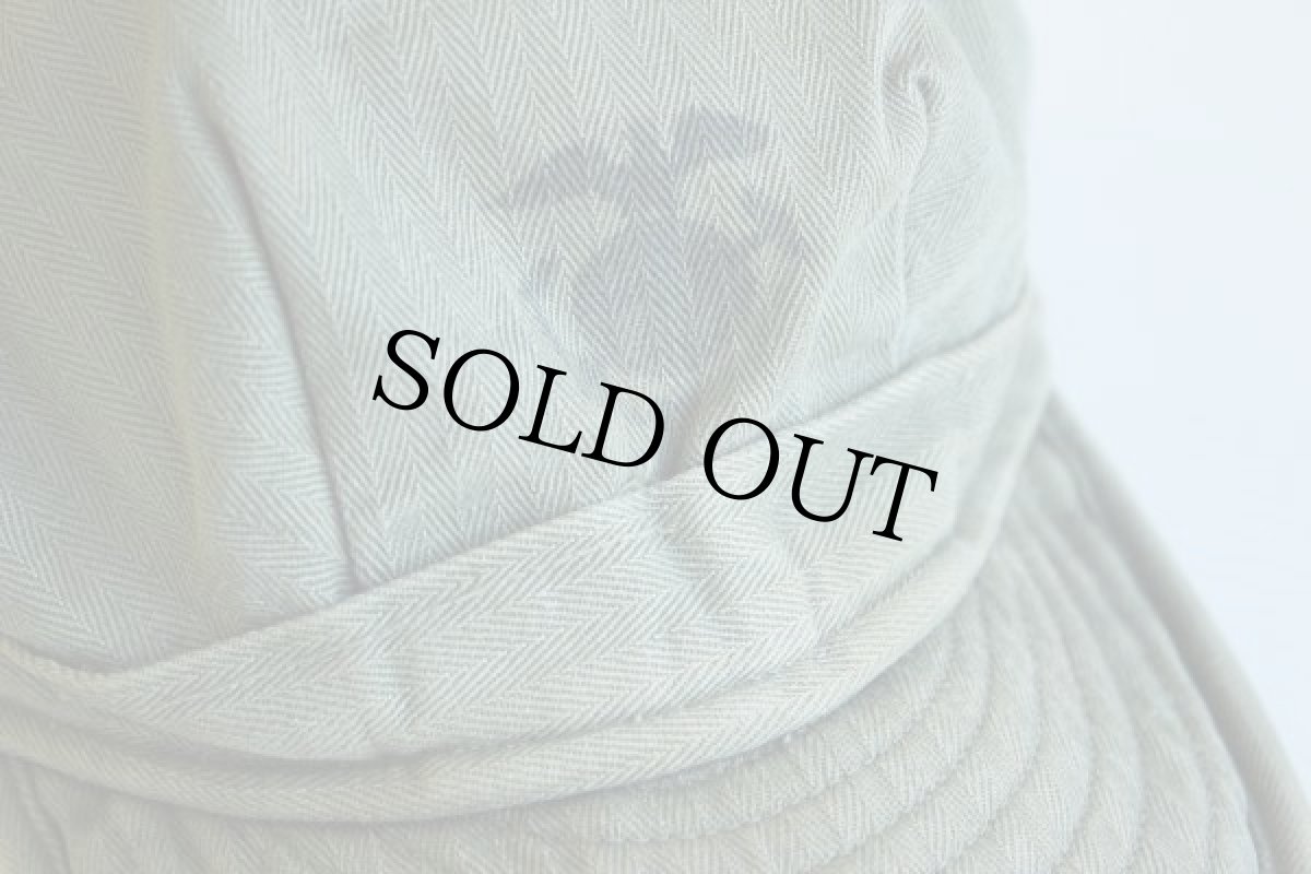 画像4: リサイズ★40s 米軍 USMC HBT ヘリンボーンツイル キャップ 59.5cm (4)