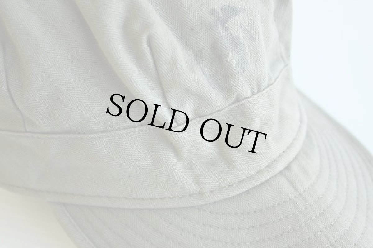 画像4: リサイズ★40s 米軍 USMC HBT ヘリンボーンツイル キャップ 57cm (4)