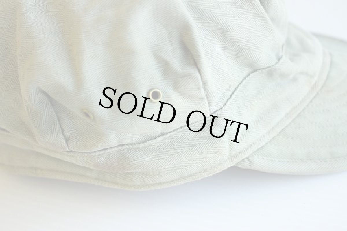 画像4: リサイズ★40s 米軍 USMC HBT ヘリンボーンツイル キャップ 59cm (4)