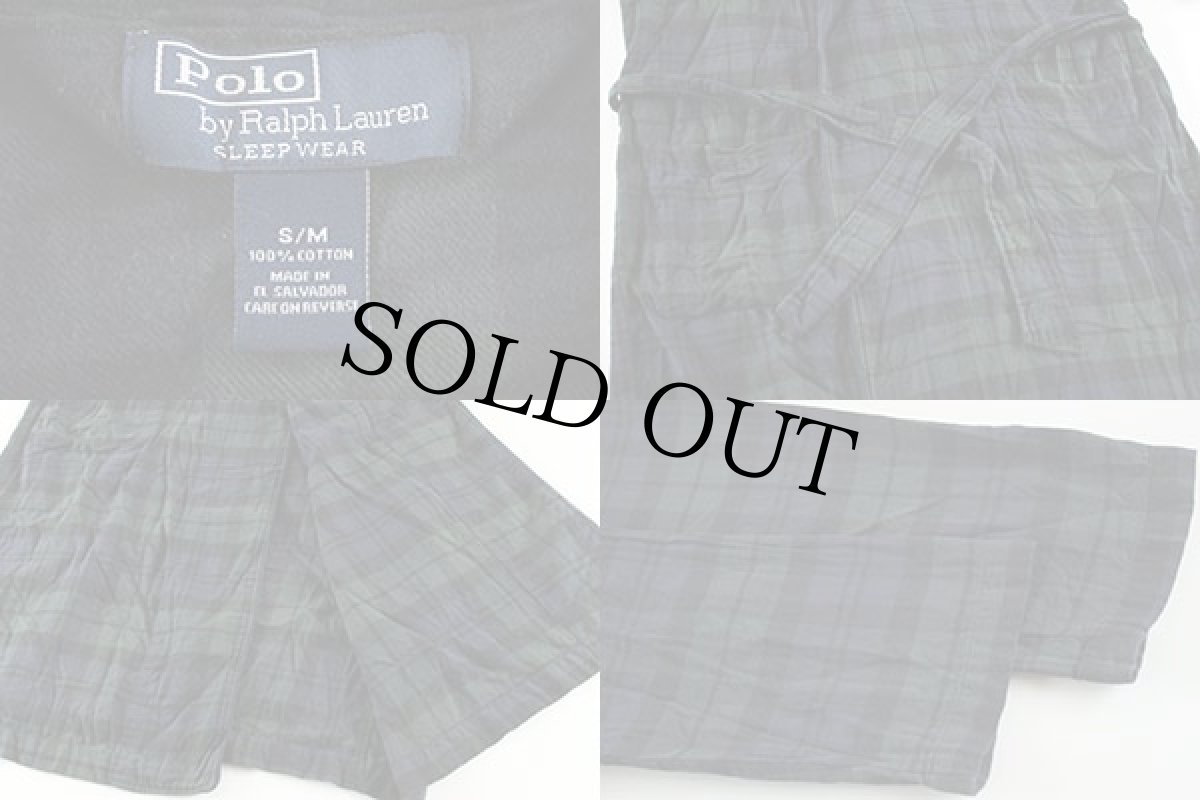 画像3: ポロ ラルフローレン ブラックウォッチ タータンチェック ライトネルガウン S (3)