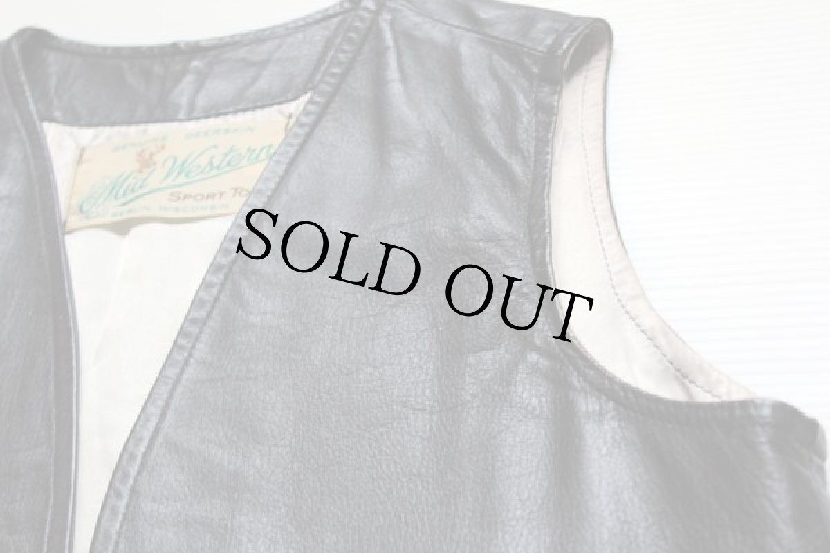 画像4: Mid Western ディアスキン レザーベスト (4)