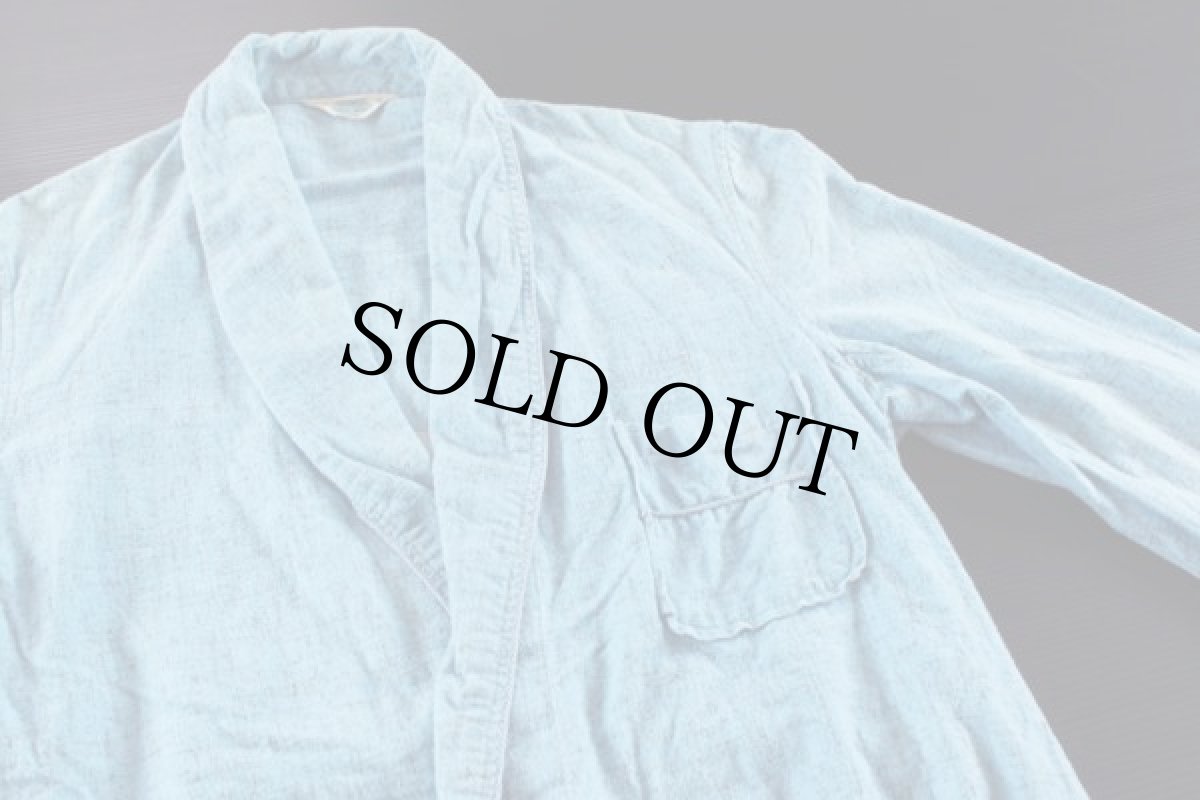 画像2: 60s PILGRIMピルグリム カスリ柄 プリントネルガウン L (2)